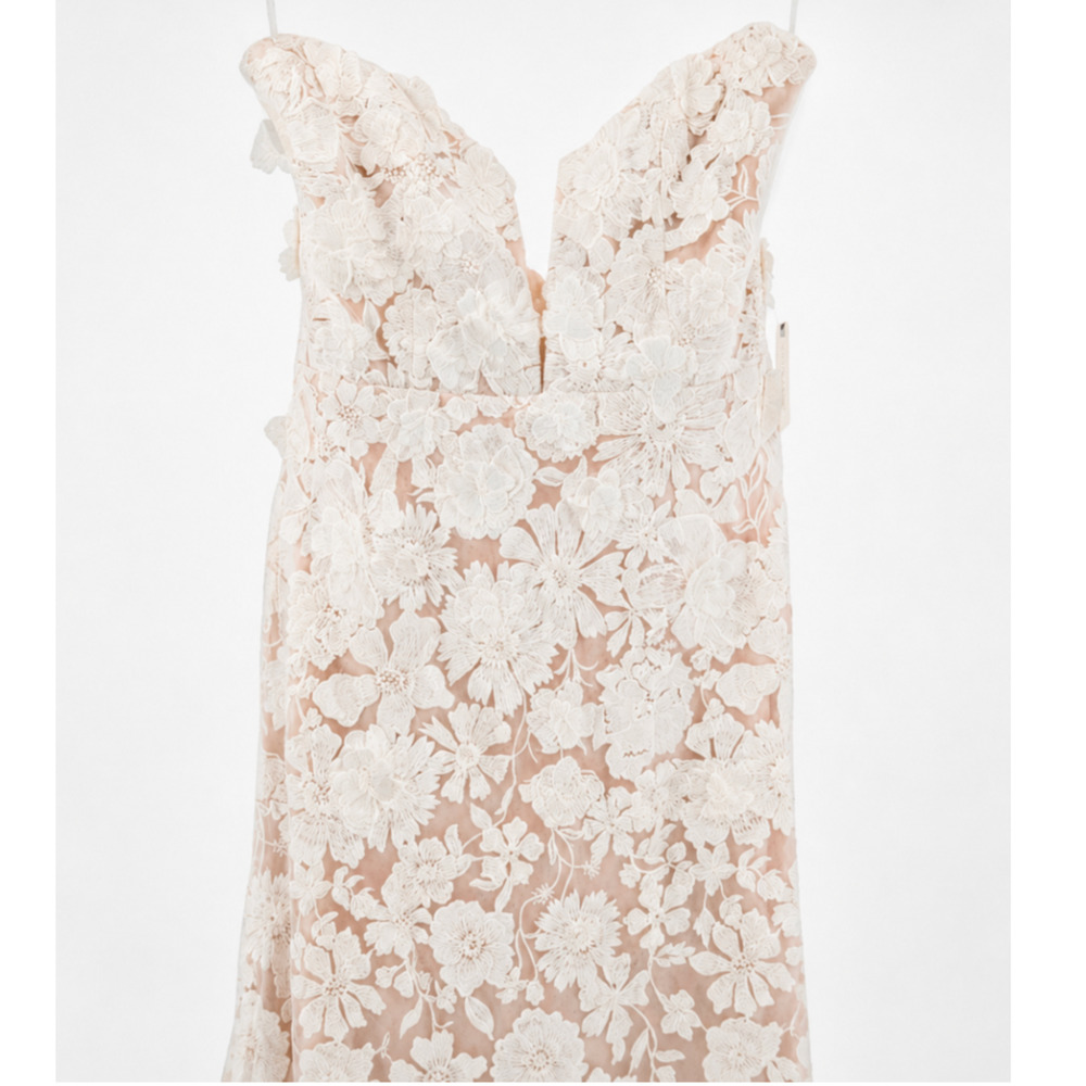 Jenny Yoo Josephine Anthropologie Lace Wedding Dress Size 6 Ivory Bridal Gown - Picture 3 of 4